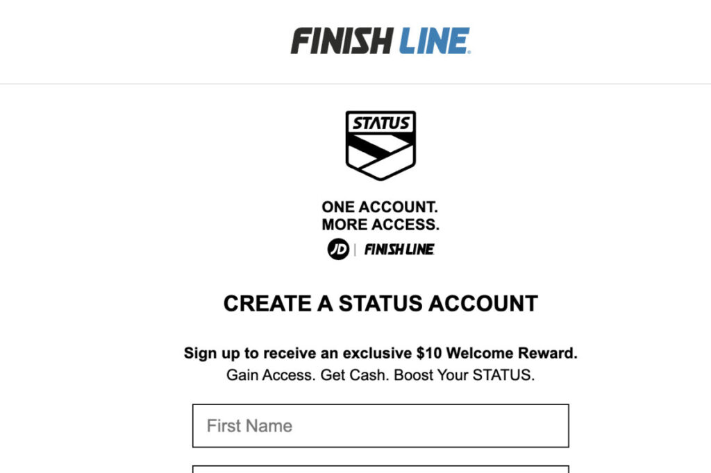 Free $10 Finish Line Cash Offer (Status Cash)